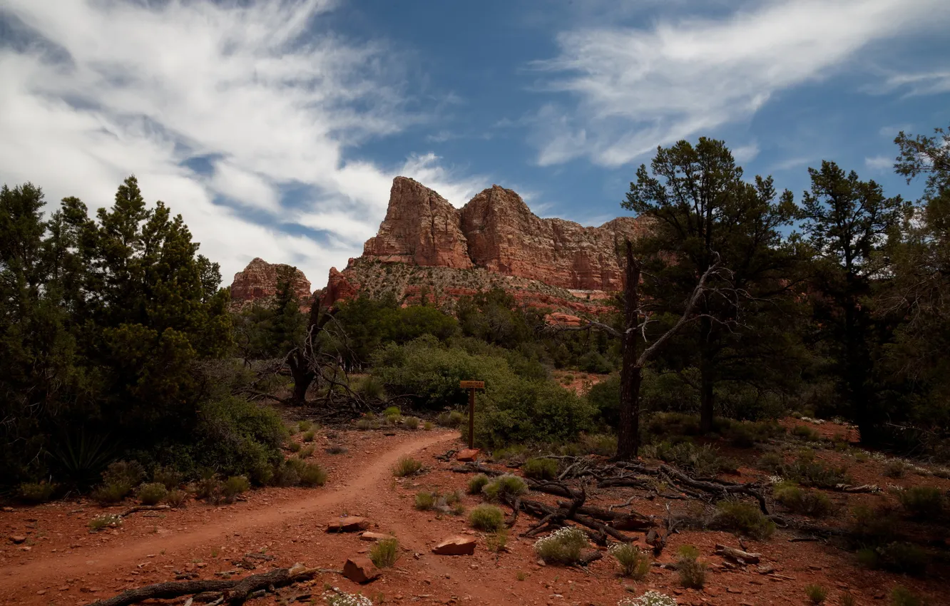 Фото обои горы, природа, скала, фото, США, Arizona, Sedona