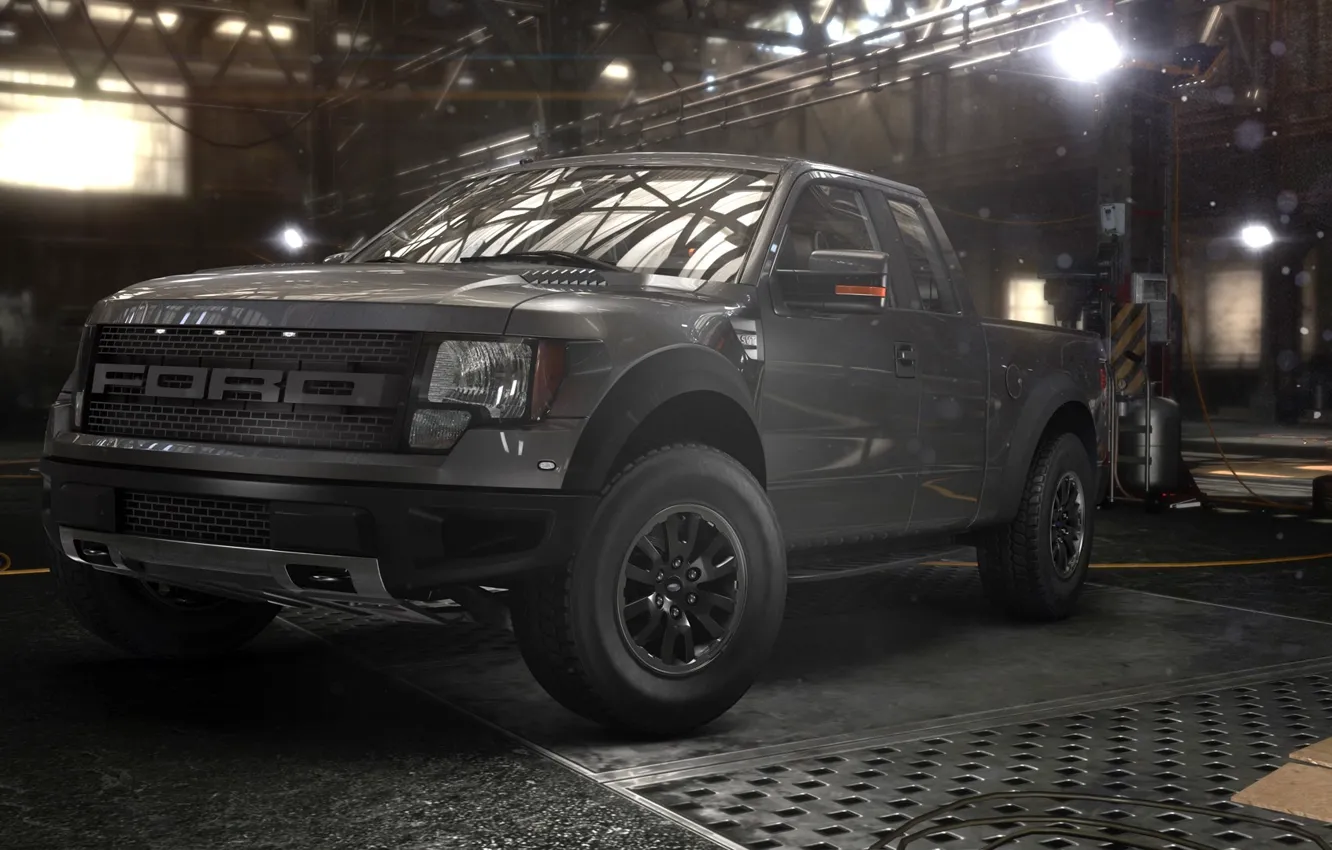 Фото обои игра, гараж, ford, pick-up, The Crew