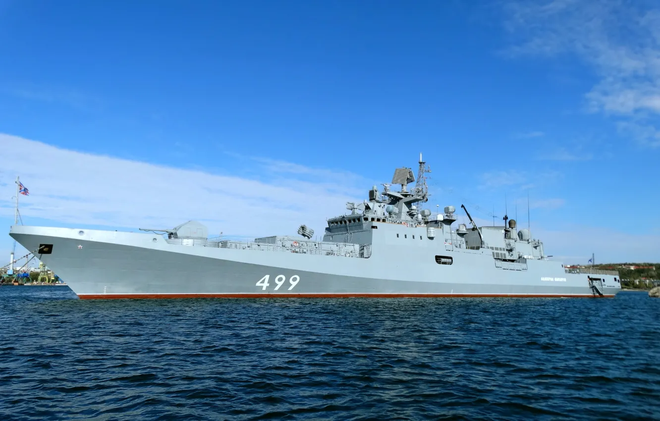 Фото обои фрегат, рейд, проект 11356, Адмирал Макаров