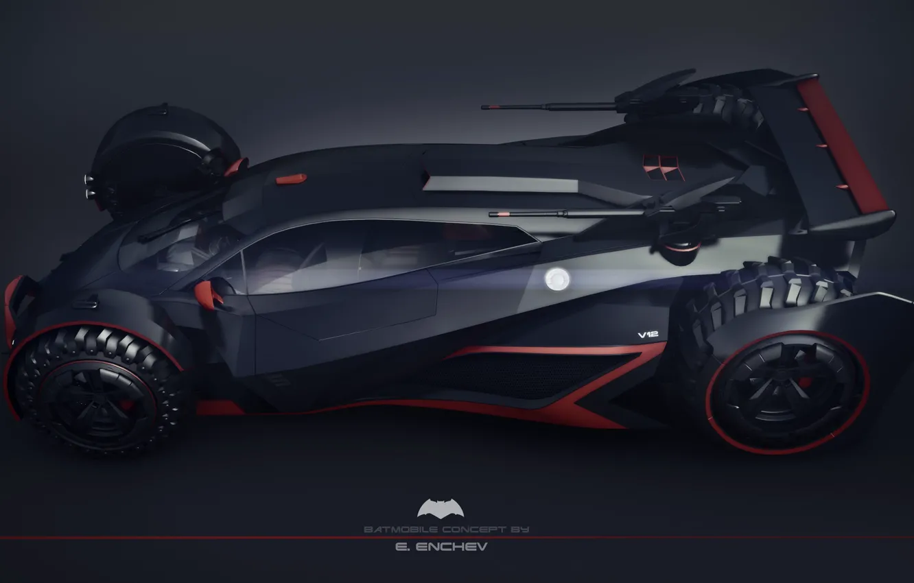 Фото обои дизайн, автомобиль, batmobile concept