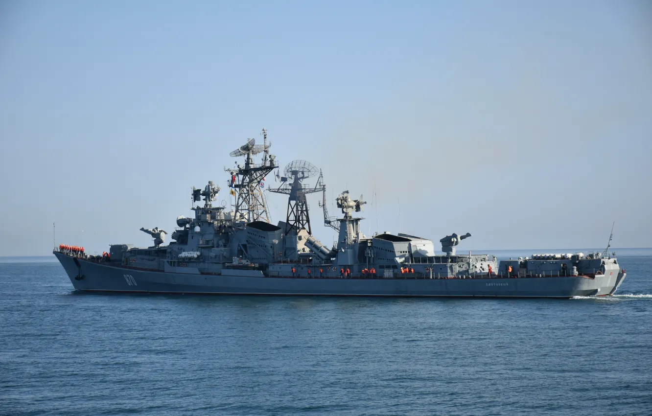 Фото обои Черное море, Сметливый, проект 61, сторожевик