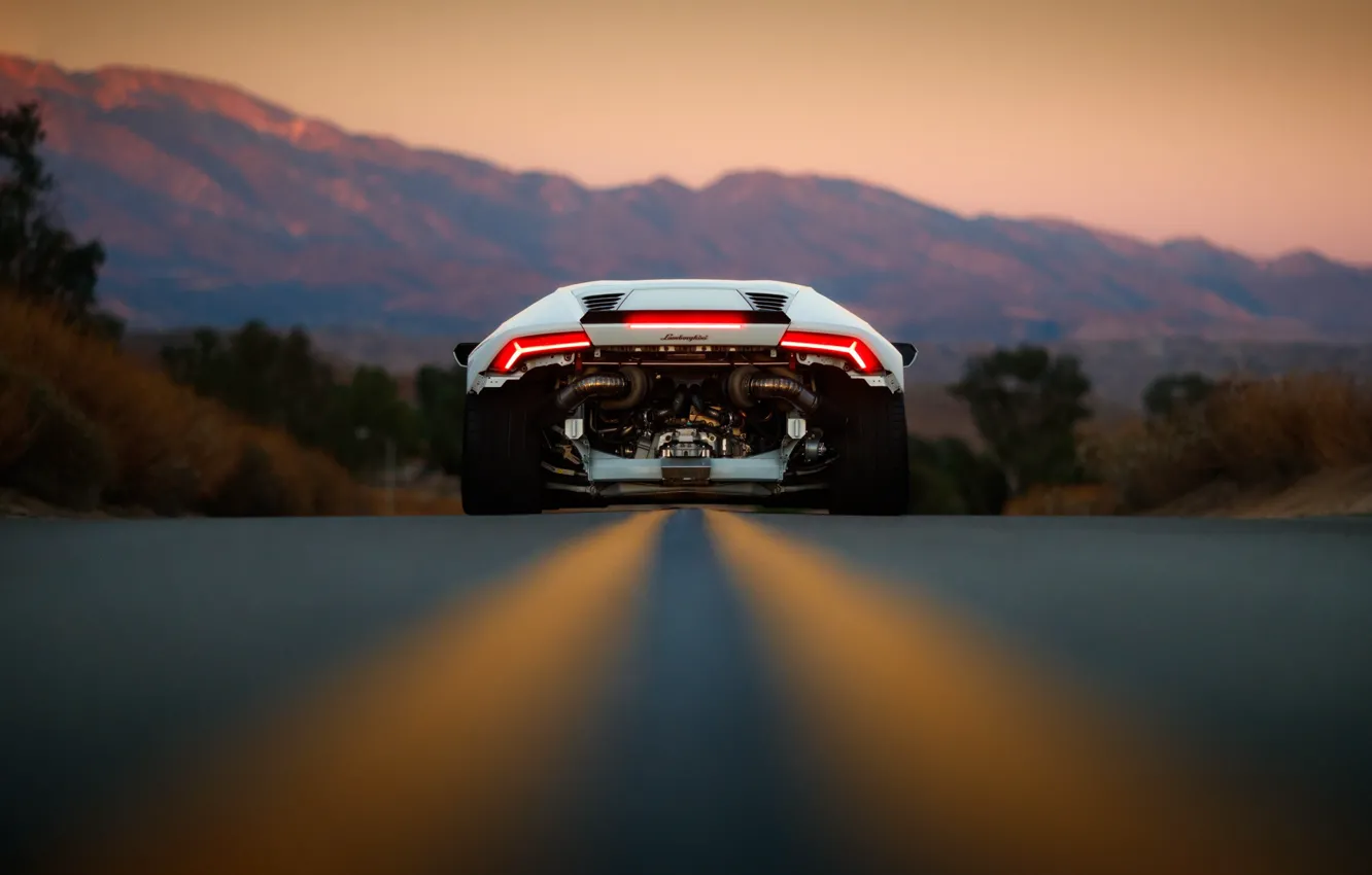 Фото обои дорога, Lamborghini, Huracan, Larry Chen
