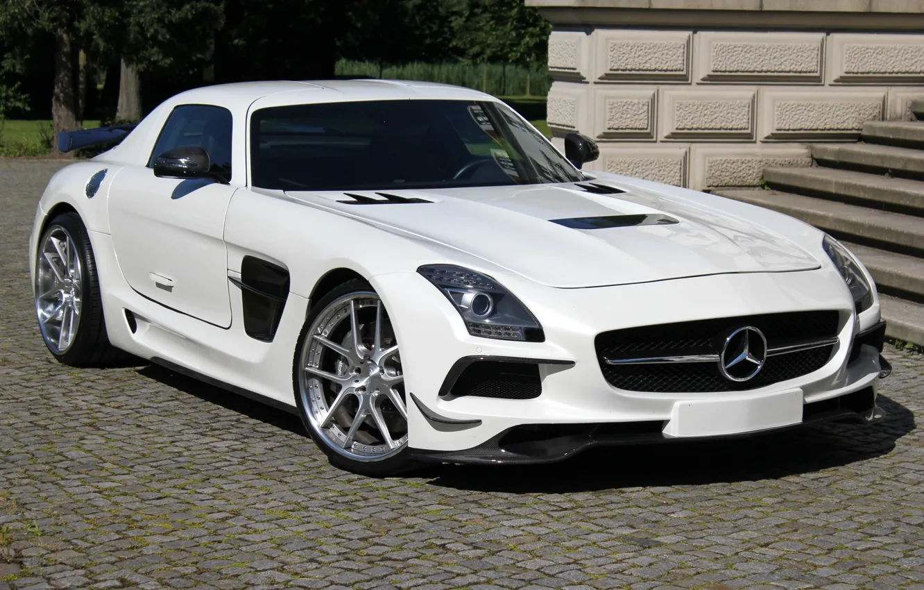Фото обои Mercedes-Benz, AMG, SLS, Black Series, Design by SGA Aerodynamics 2014, (C197)