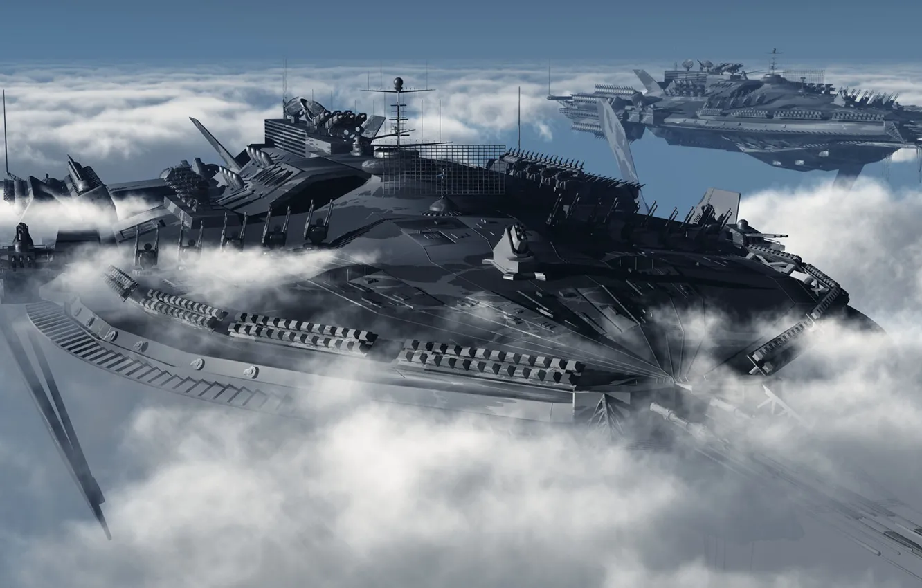 Фото обои облака, корабли, Power Projection, scott macglasson beter 222