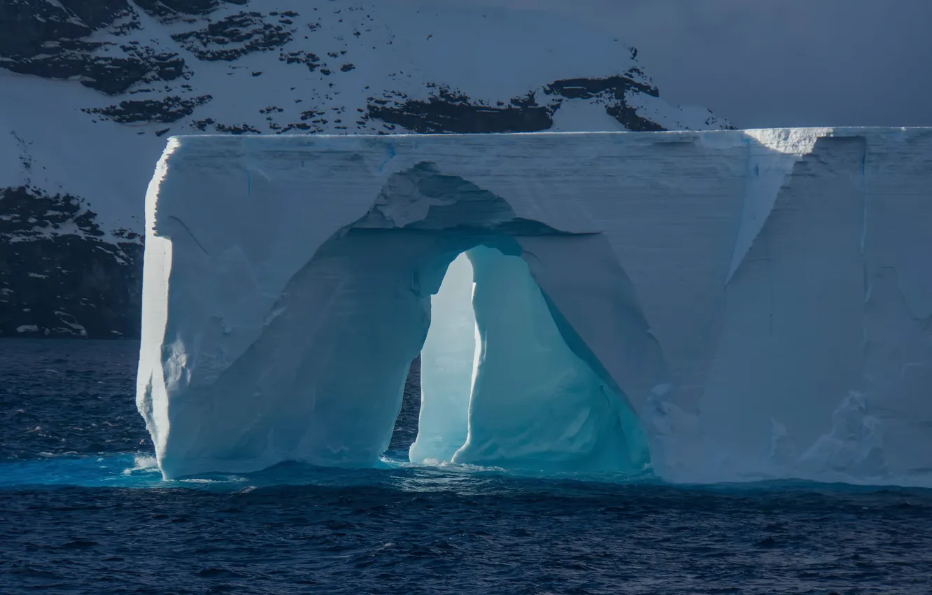 Фото обои айсберг, арка, Антарктида