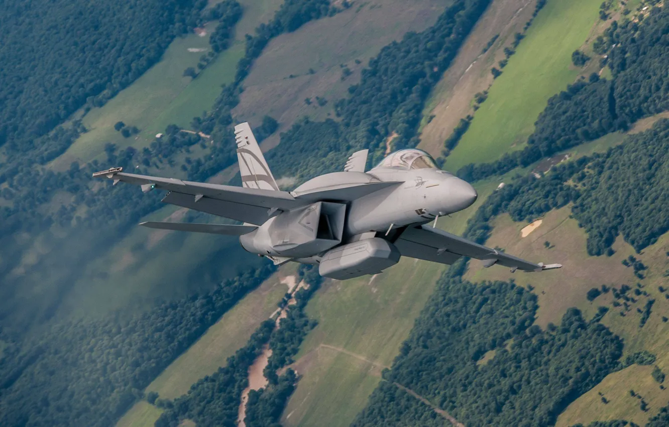 Фото обои полет, земля, истребитель, бомбардировщик, Super Hornet, F/A-18E/F, палубный