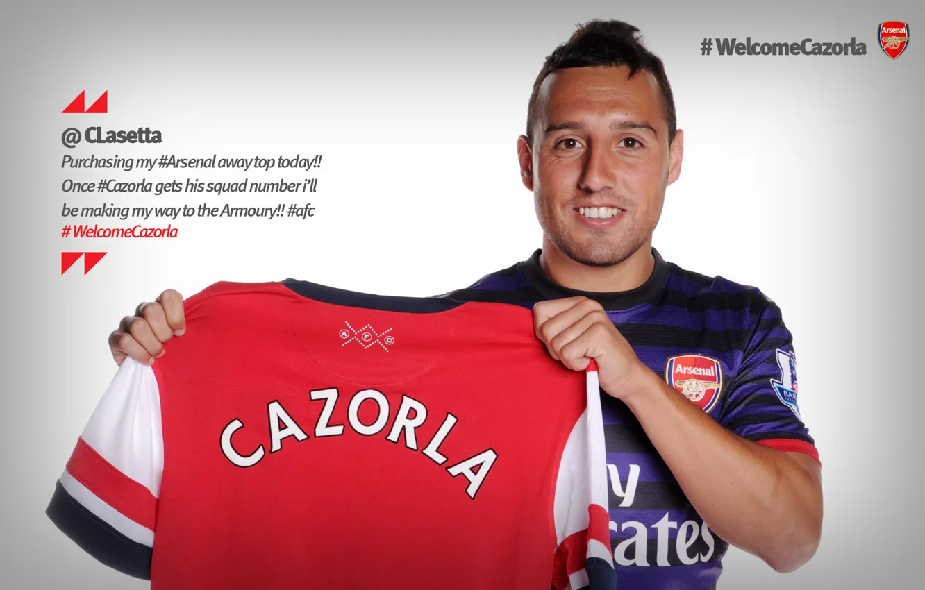 Фото обои Арсенал, welcome, Arsenal, Санти Касорла, лучшая команда в мире, Santiago Cazorla
