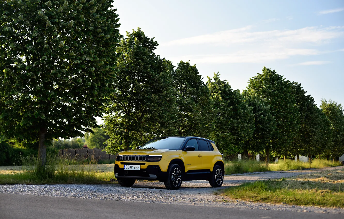 Фото обои car, trees, Jeep, nice view, Jeep Avenger