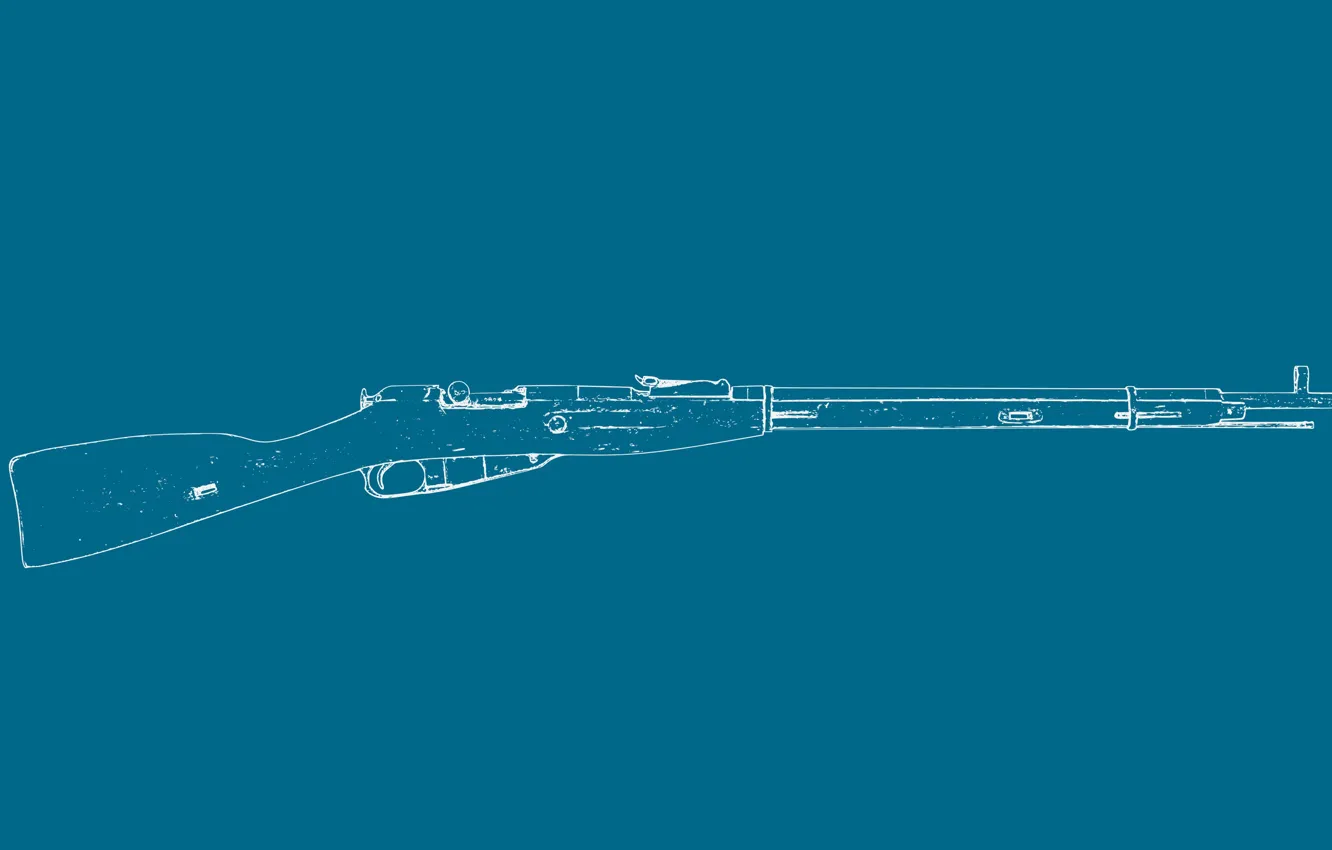 Фото обои оружие, минимализм, винтовка, Мосина