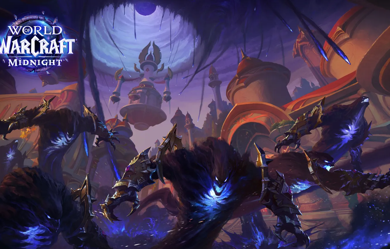 Фото обои World of Warcraft, постер, персонажи игры, Blizzard Entertainment, Midnight, видео игра
