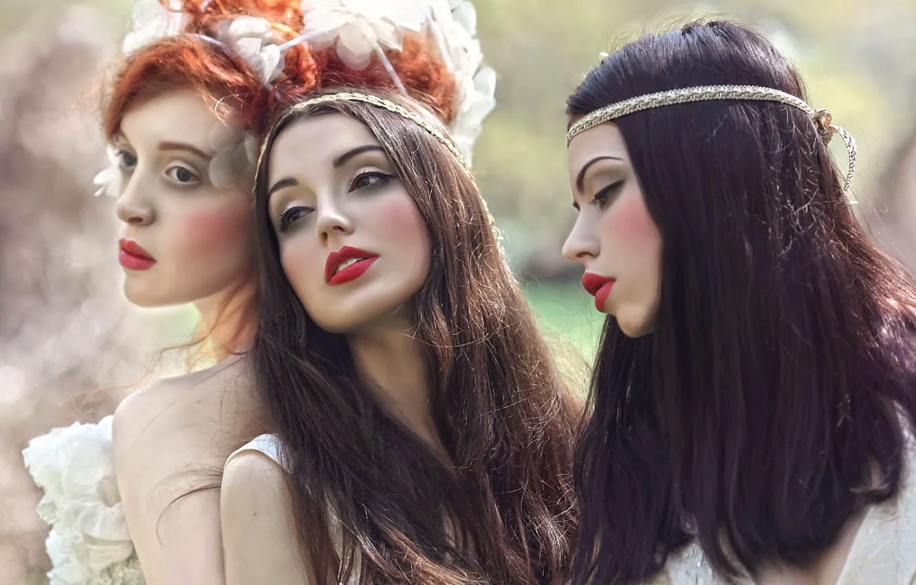 Фото обои фантазия, арт, Dream, три девушки, Agnieszka Lorek