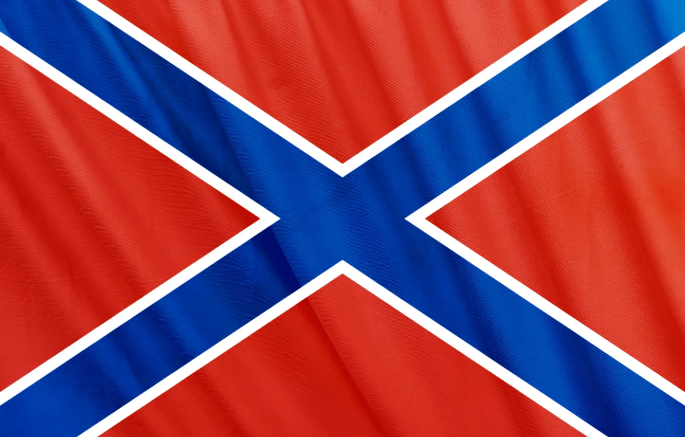 Фото обои Флаг, конфедерация, Новороссия, независимость, союз народных республик, Андреевский крест, воля и труд