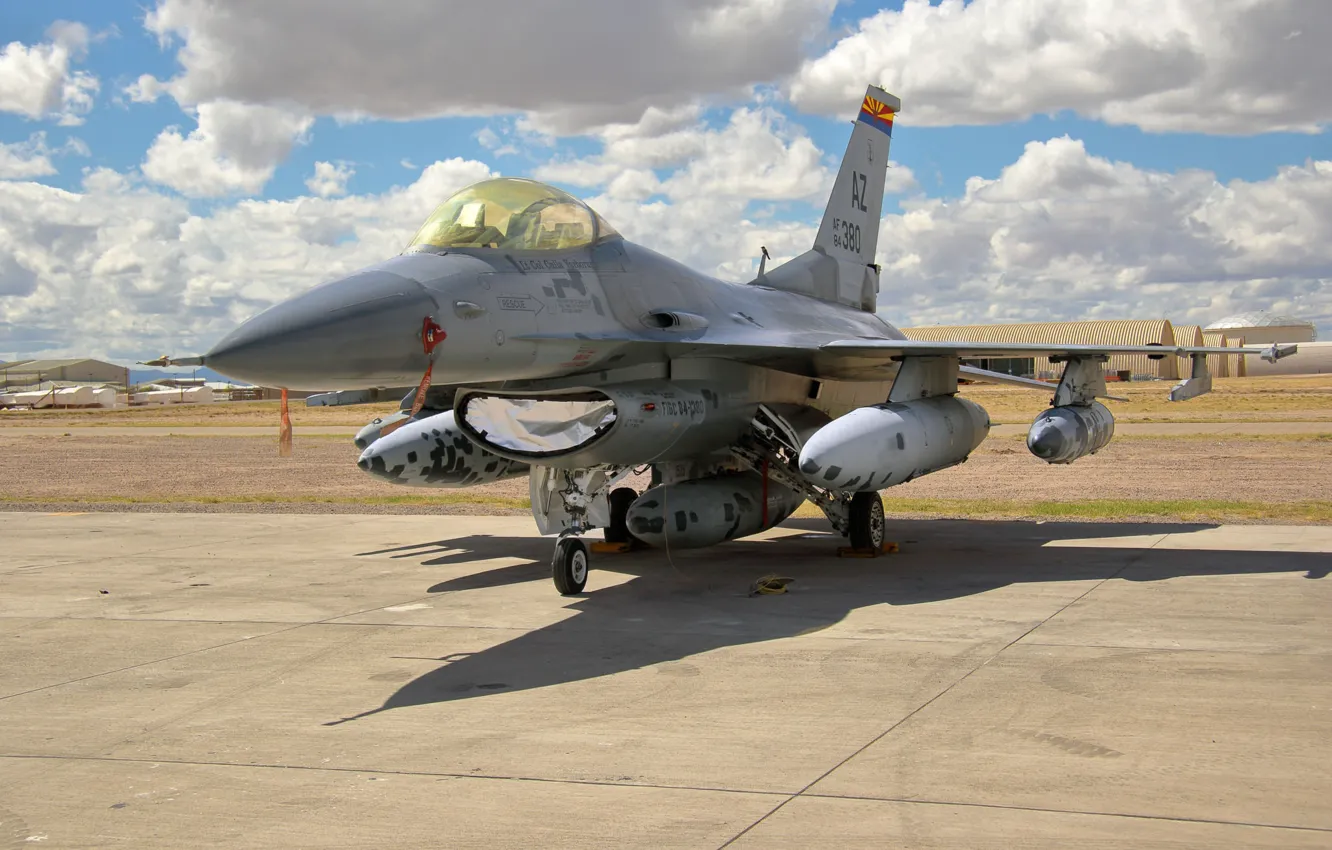 Фото обои истребитель, F-16, лёгкий, многофункциональный