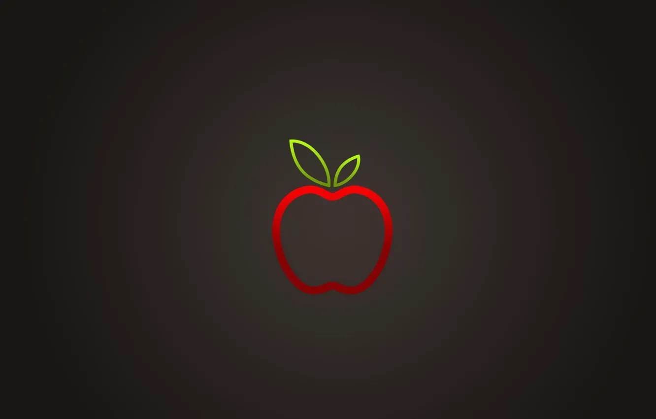 Фото обои листья, свет, обои, яблоко, силуэт, фрукт