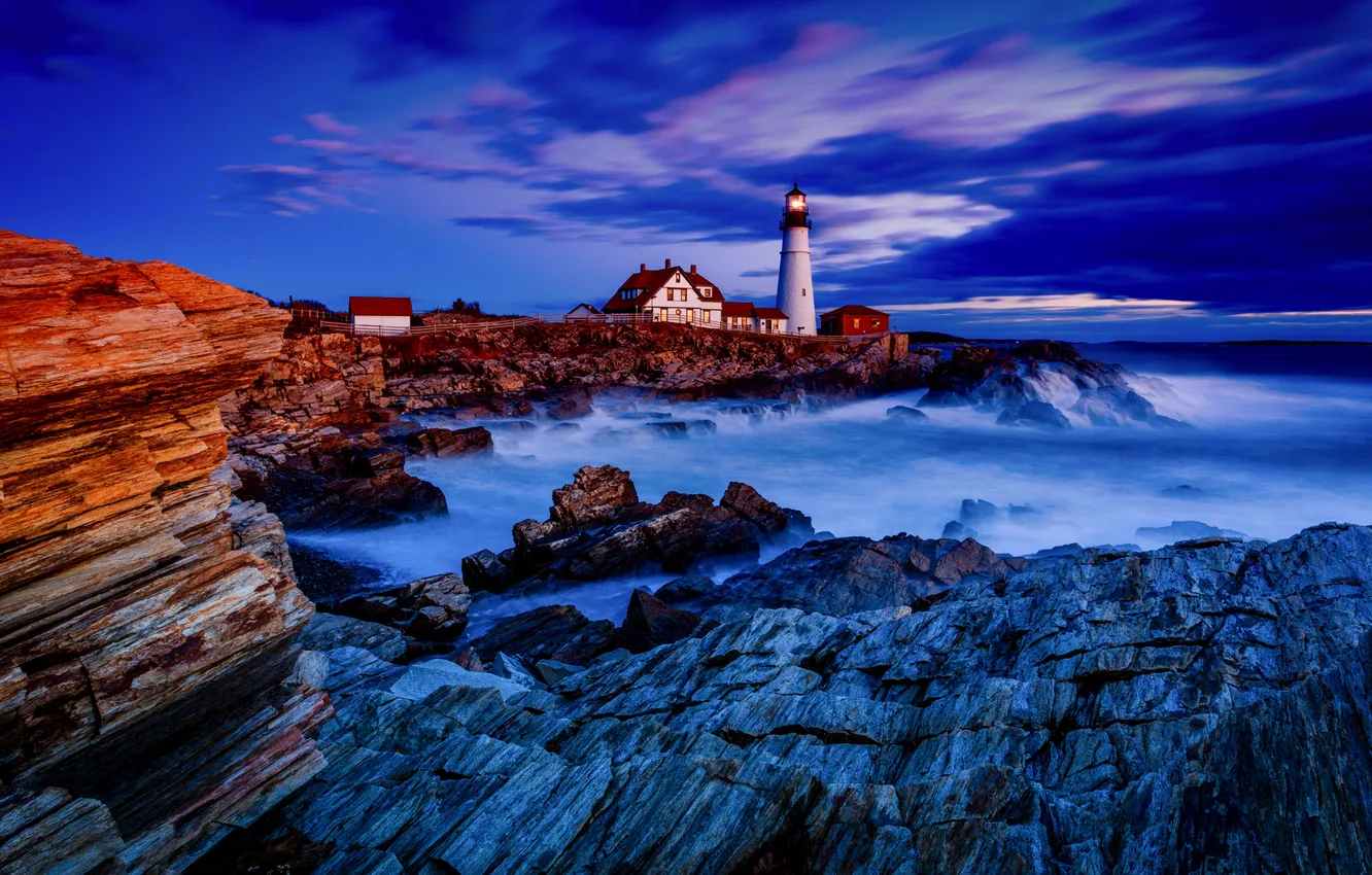 Фото обои Lighthouse, Maine, North America