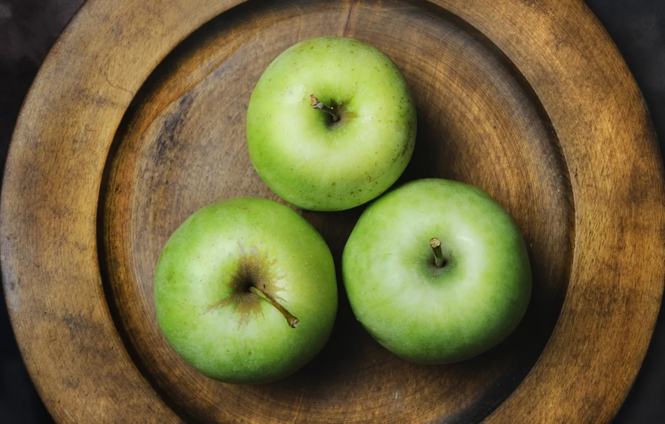 Фото обои яблоки, тарелка, натюрморт
