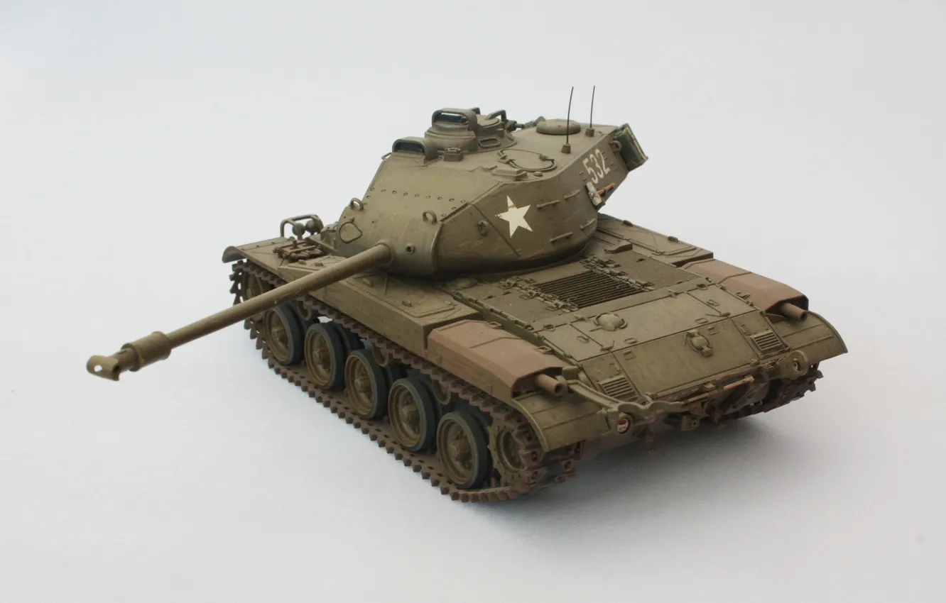Фото обои игрушка, моделька, лёгкий танк, M41, Уокер Бульдог