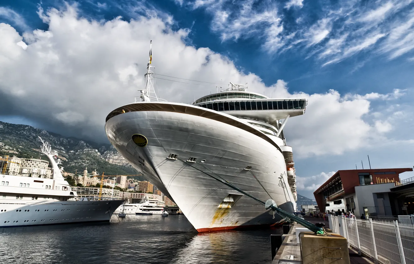 Фото обои вода, корабль, корабли, причал, порт, Monte Carlo, Монте Карло