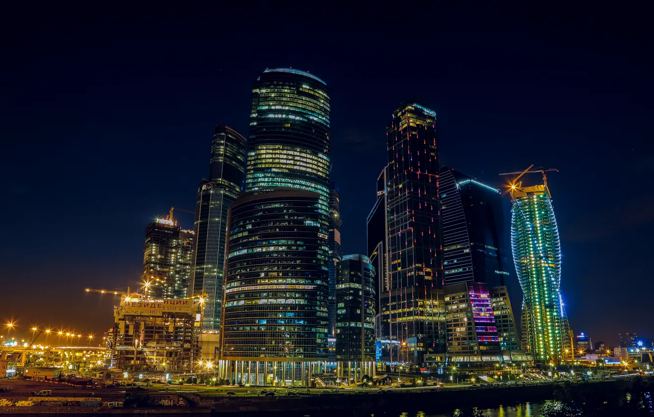 Фото обои город, москва, moscow, бизнес, moscow city, москва сити