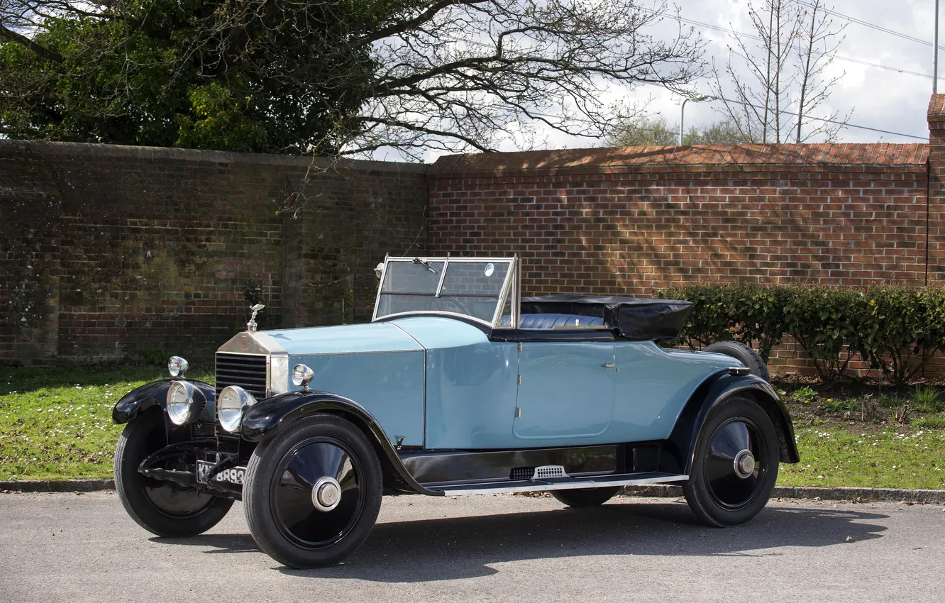 Фото обои Rolls-Royce, ретро автомобили, 1923, единственный экземпляр, James Young, Rolls-Royce 20 HP Drophead Coupe with Dickey …