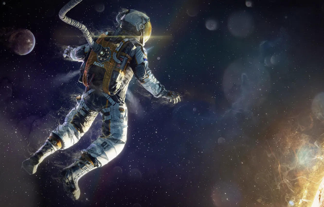 Фото обои space, atmosphere, astronaut