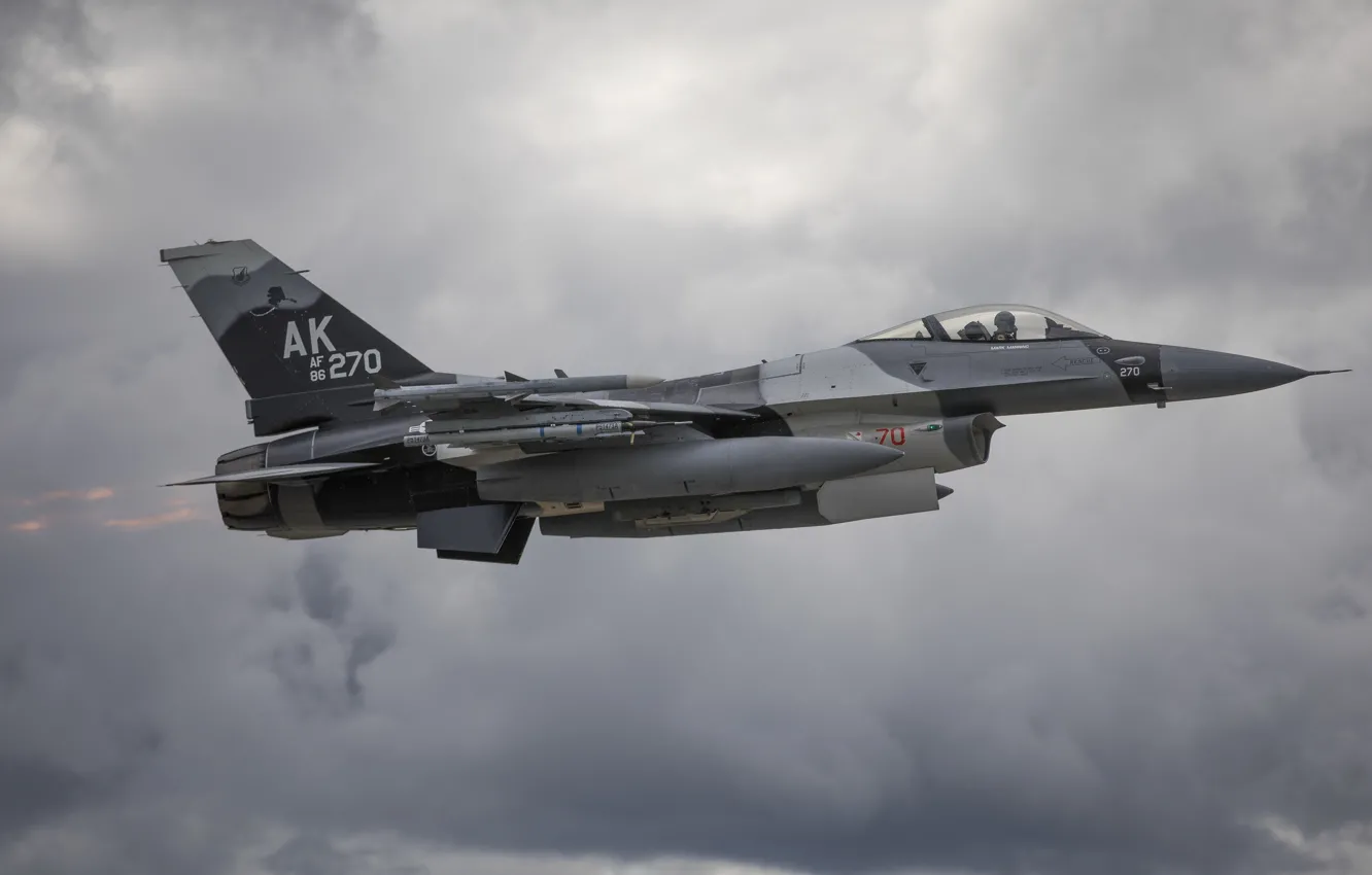 Фото обои Истребитель, F-16, Форсаж, USAF, F-16 Fighting Falcon, Aggressor Squadron