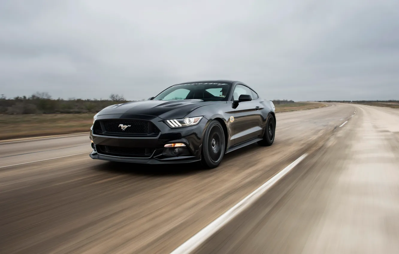 Фото обои Mustang, Ford, мустанг, форд, Hennessey, Supercharged, HPE700, 2015