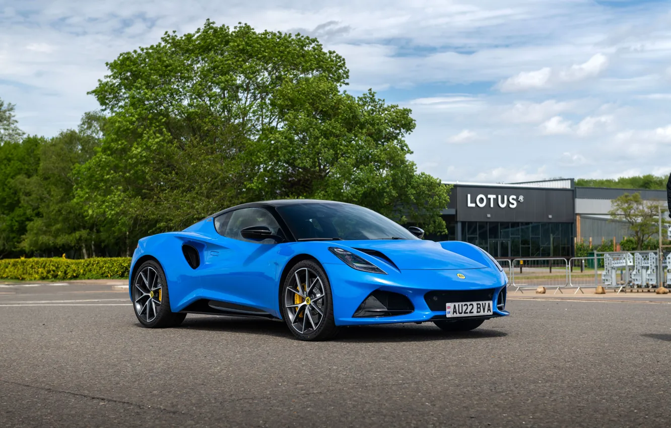 Фото обои Lotus, blue, front view, Emira, Lotus Emira First Edition