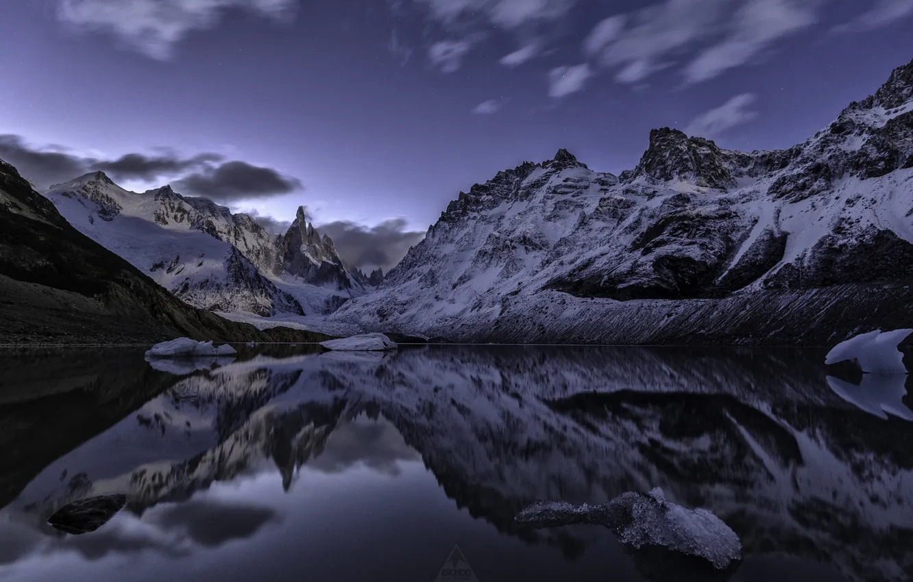 Фото обои снег, пейзаж, горы, природа, озеро, отражение