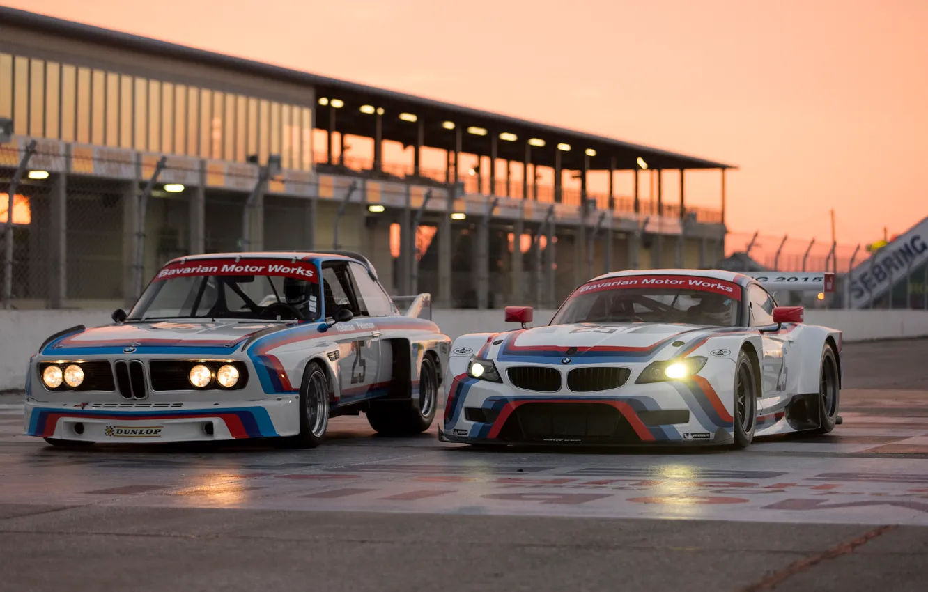 Фото обои race car, BMW Z4 GTLM, BMW 3.0 CSL