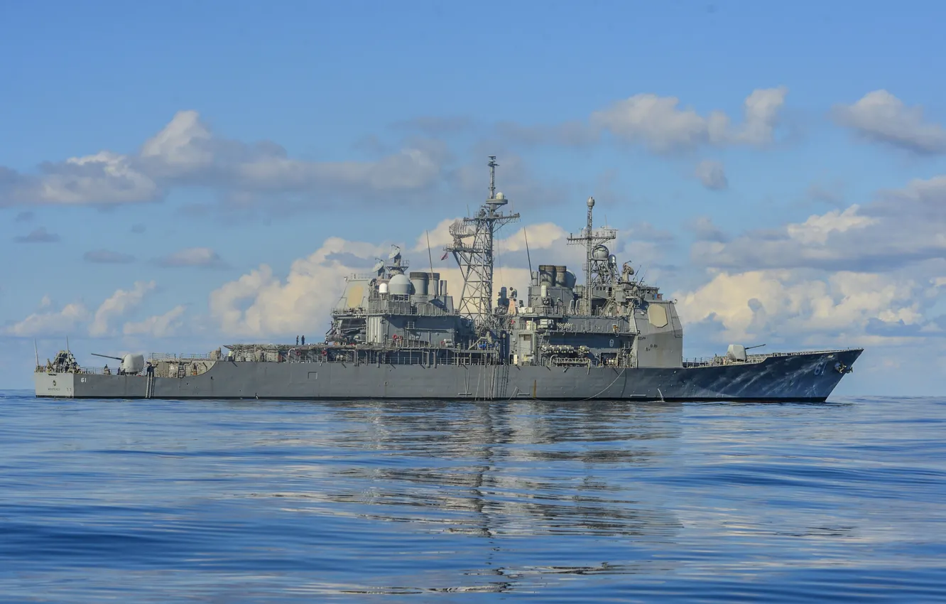 Фото обои крейсер, ракетный, типа, (CG-61), «Тикондерога», USS Monterey