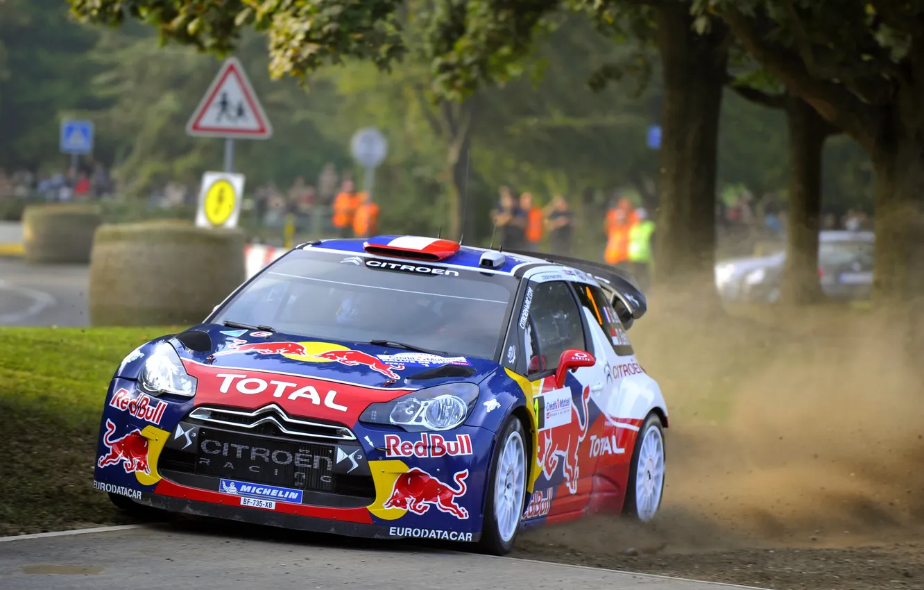 Фото обои Пыль, Citroen, DS3, Rally, Ралли, Передок, S. Loeb, Тотал