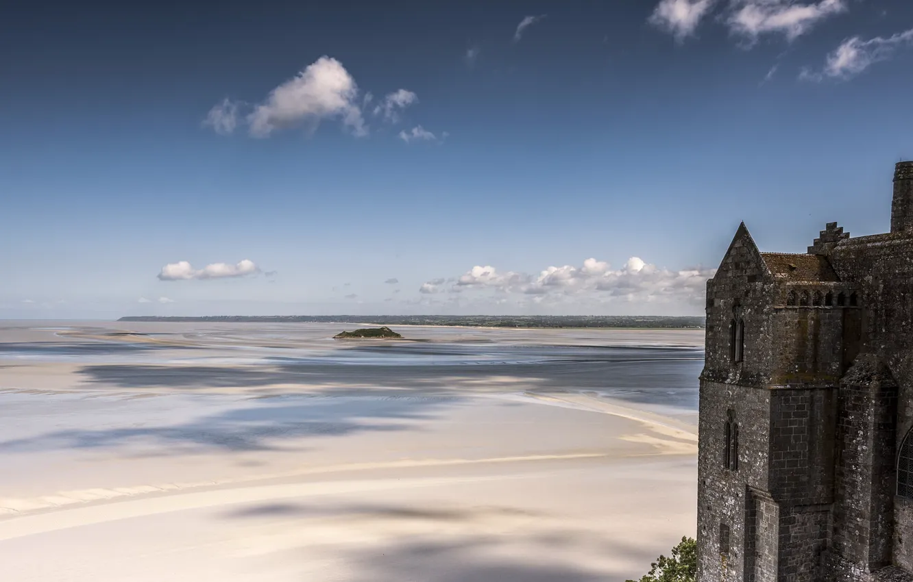 Фото обои природа, Normandy, Le Mont-Saint-Michel