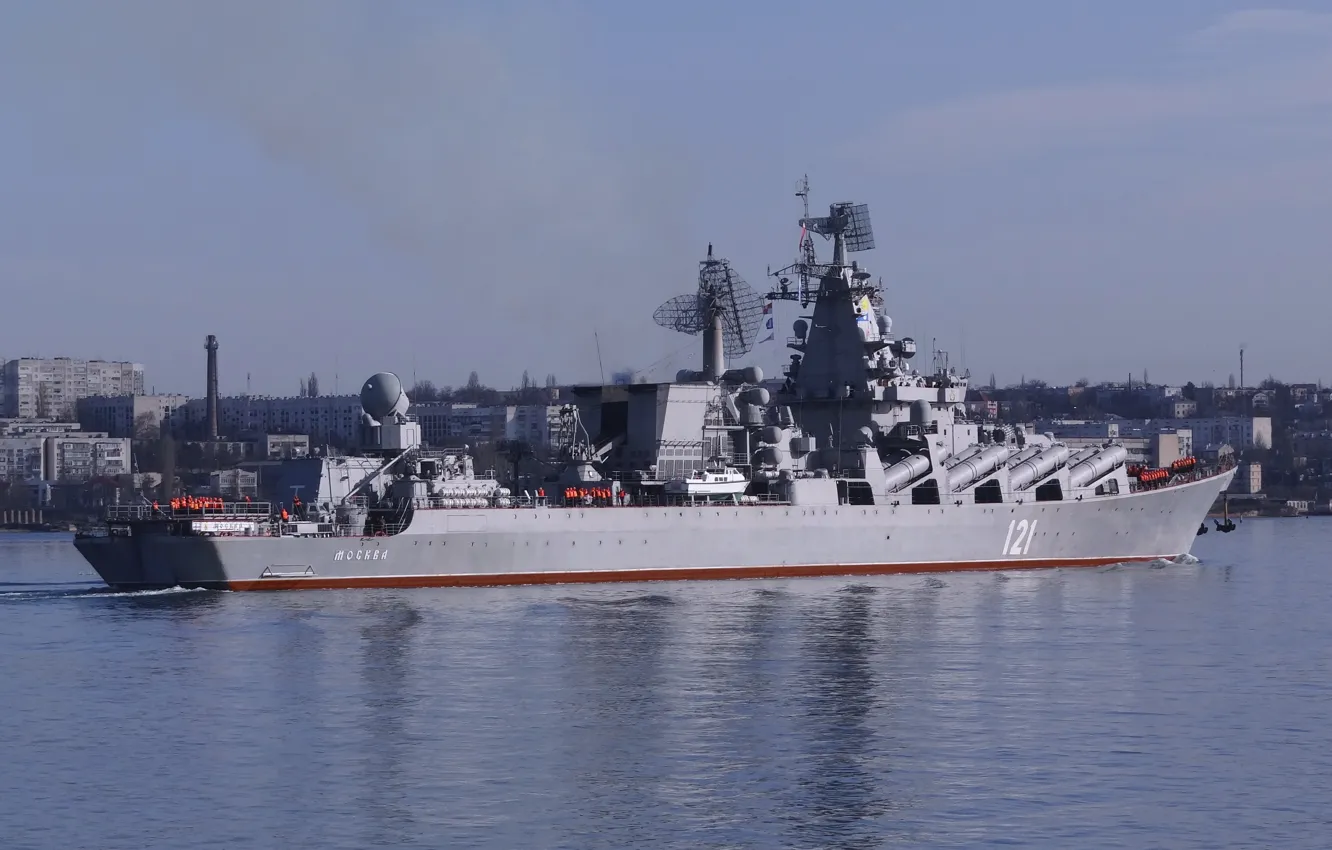Фото обои Москва, ВМФ, крейсер, ракетный, проект 1164