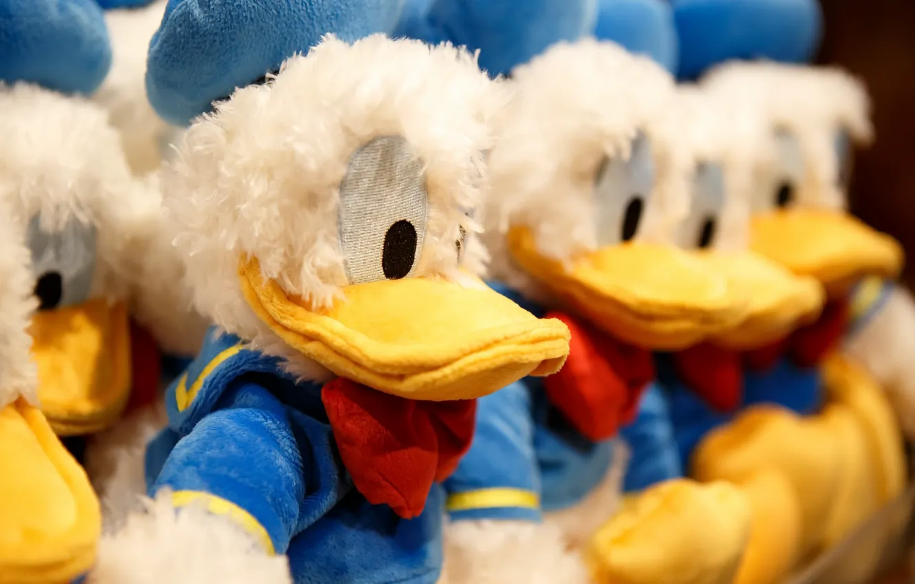 Фото обои фон, игрушка, утёнок