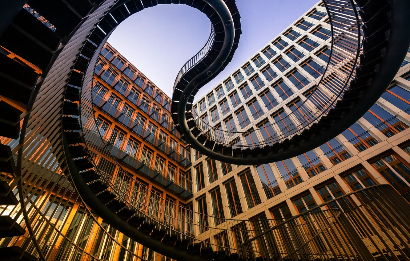 Фото обои здание, Германия, Мюнхен, лестница, архитектура