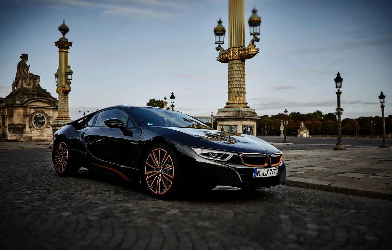 Фото обои BMW, площадь, i8, 2019, i8 Coupe, Ultimate Sophisto Edition