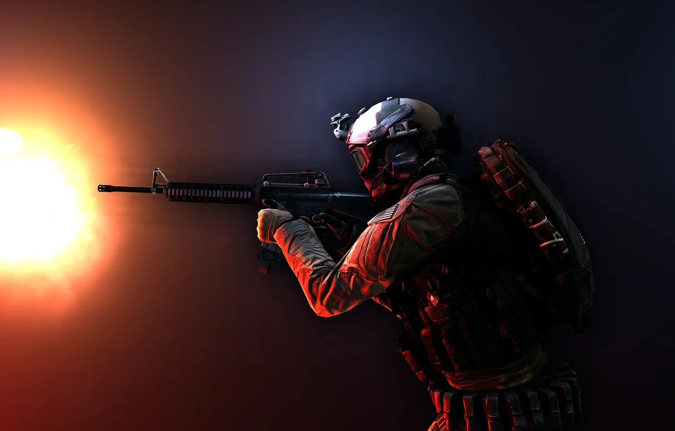 Фото обои оружие, солдат, экипировка, Battlefield 4
