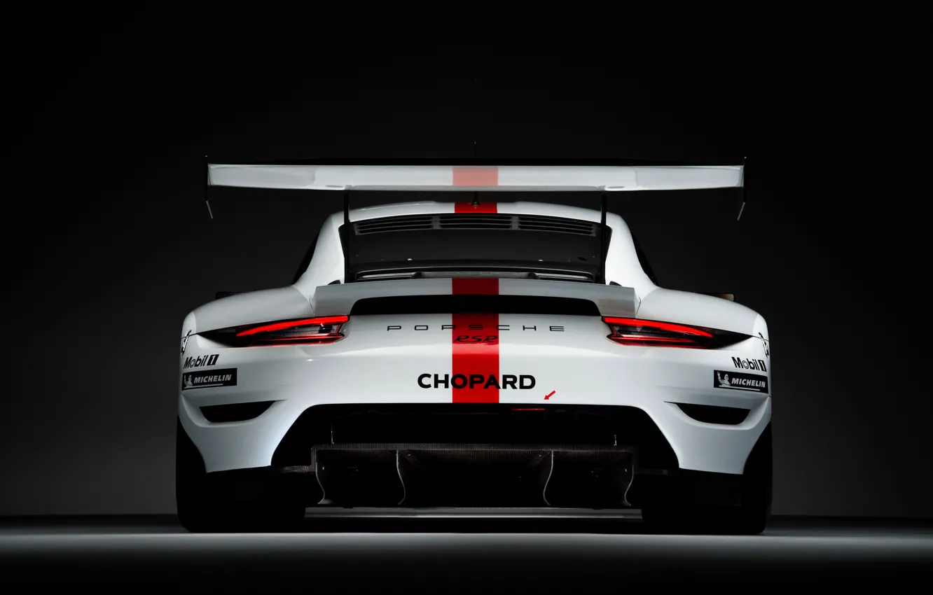 Фото обои купе, 911, Porsche, вид сзади, RSR, 2019