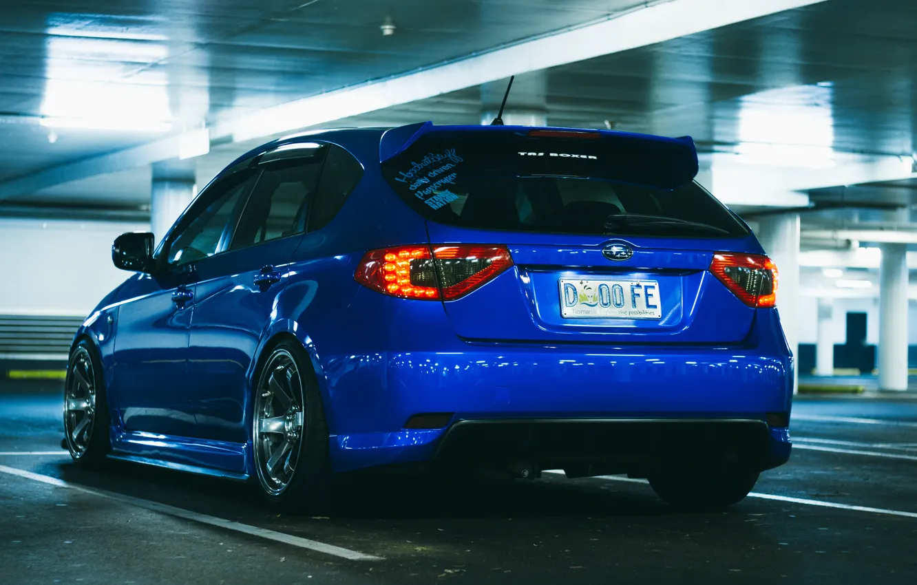 Фото обои Subaru, Impreza, WRX, blue, субару, импреза