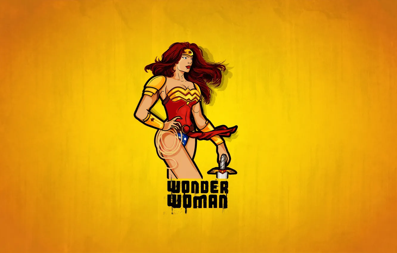Фото обои Минимализм, Wonder Woman, Чудо-женщина, Minimals