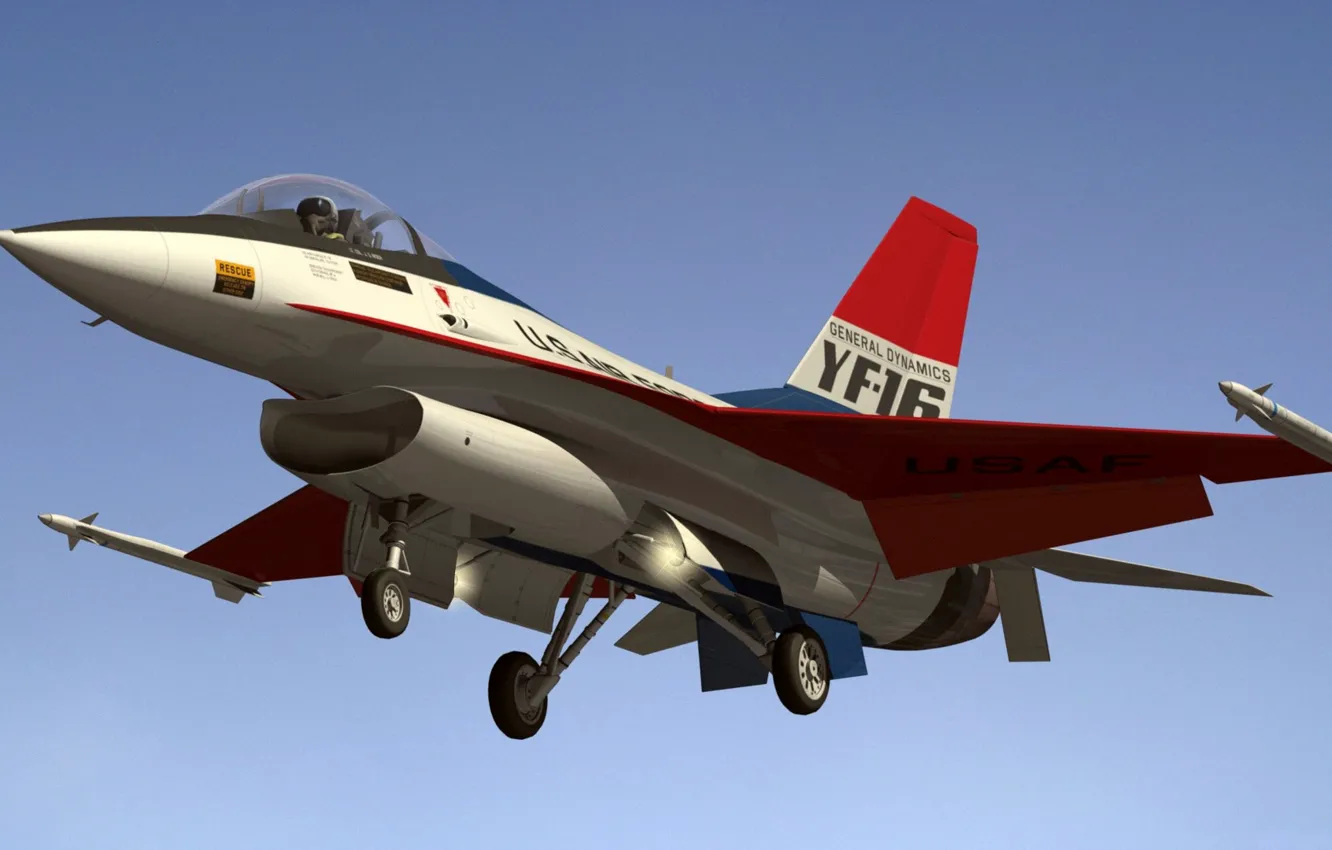 Фото обои истребитель, F-16, Fighting Falcon, «Файтинг Фалкон»