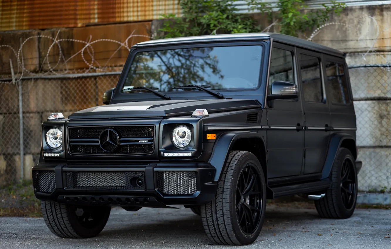 Фото обои Mercedes, AMG, Black, Grid, G63, W463, Brick