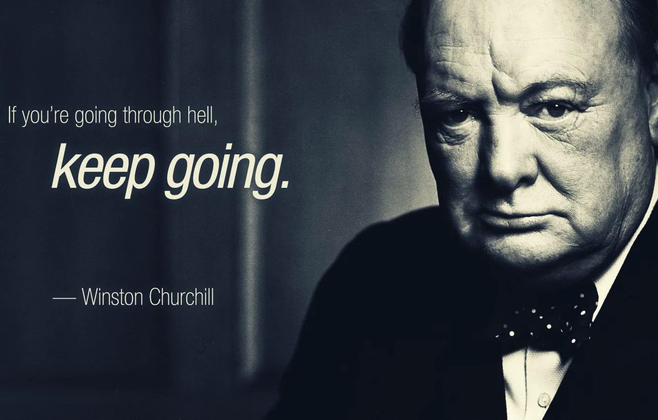 Фото обои Цитата, Winston Leonard Spencer-Churchill, Уинстон Черчиль