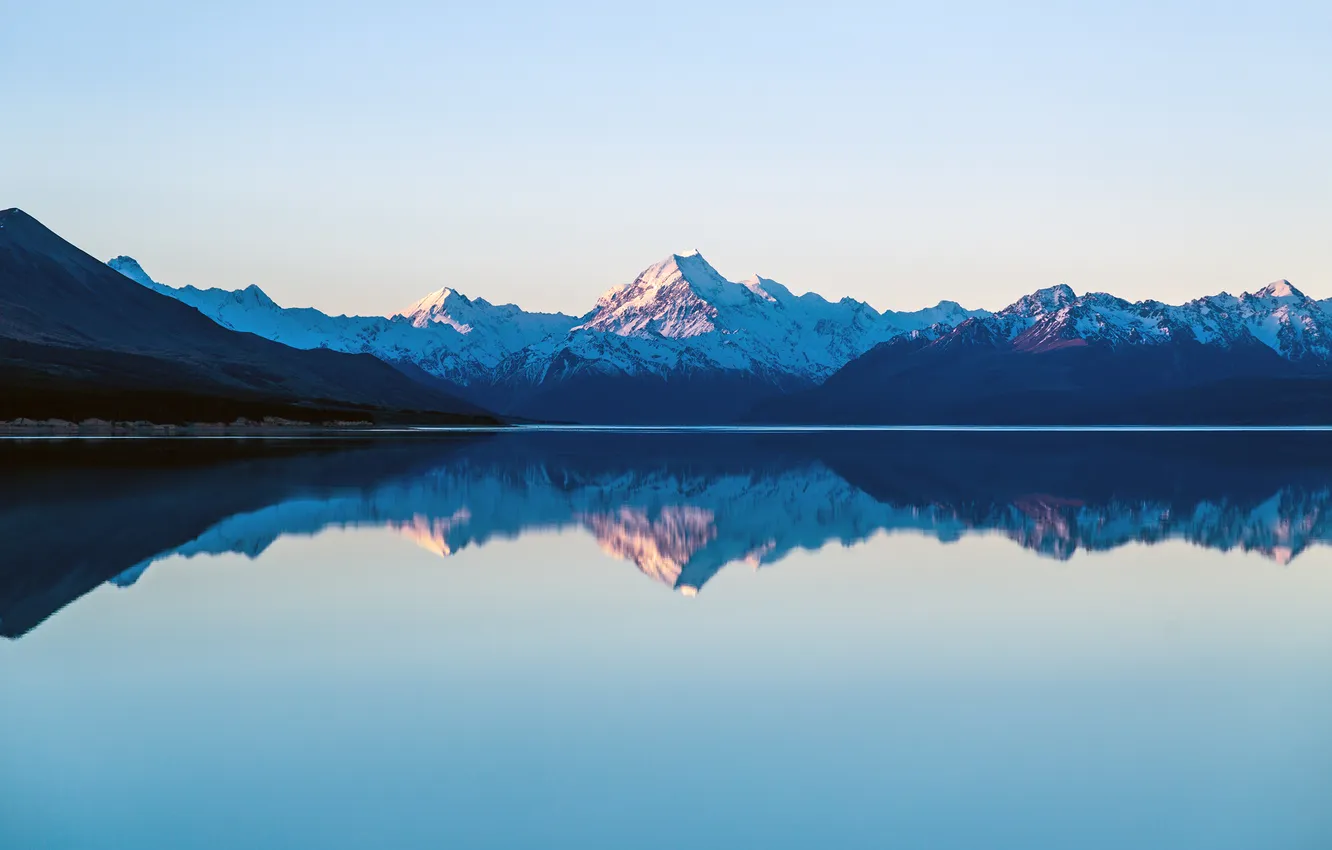 Фото обои природа, озеро, отражение, Горы