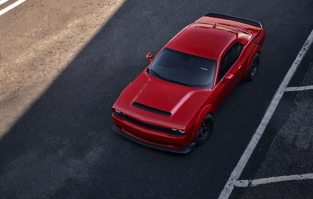 Фото обои Challenger, red, sportcar, 2018, musclecar, SRT, Demon