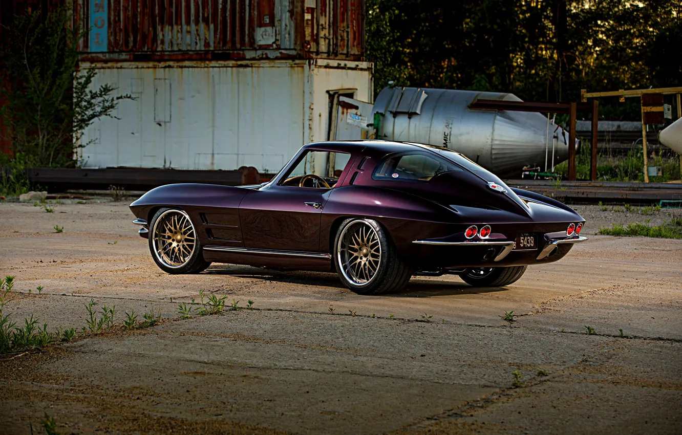 Фото обои Corvette, Purple, Coupe
