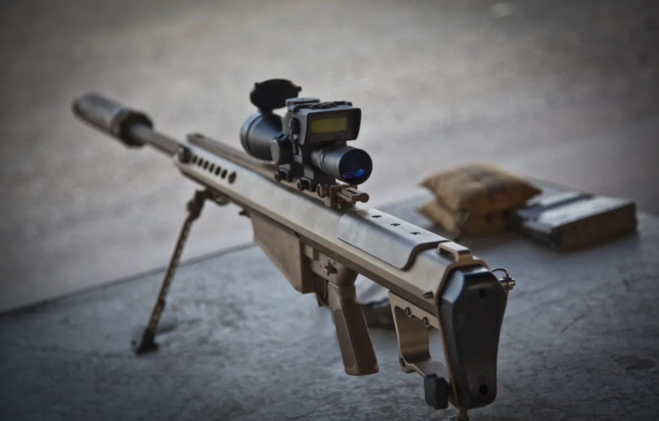 Фото обои оружие, винтовка, снайперская, самозарядная, крупнокалиберная, Barrett M82