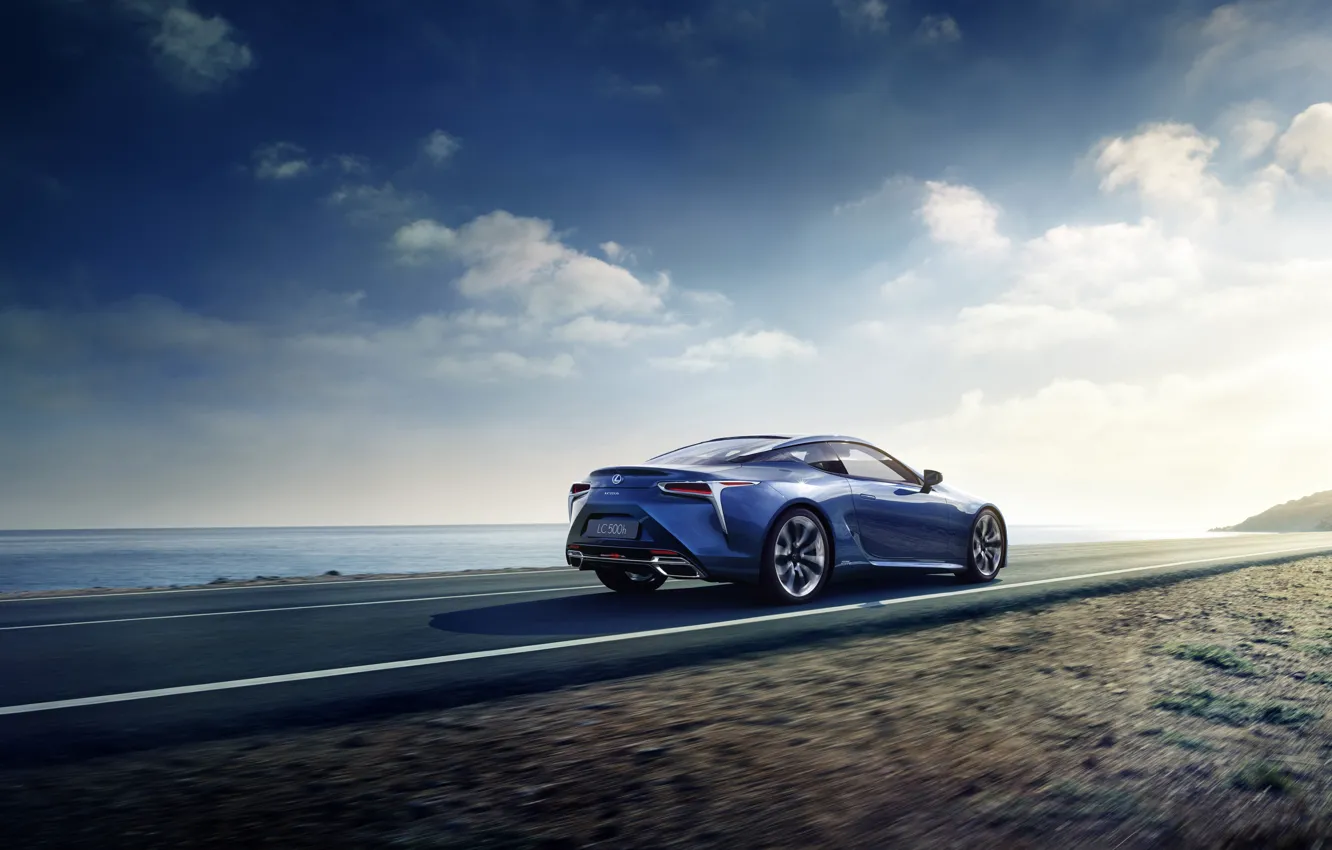 Фото обои car, Lexus, red, logo, sky, cloud, asphalt, kumo