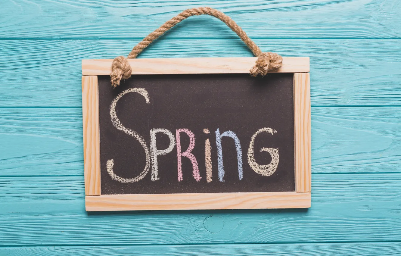 Фото обои весна, colorful, доска, wood, blue, spring, decoration